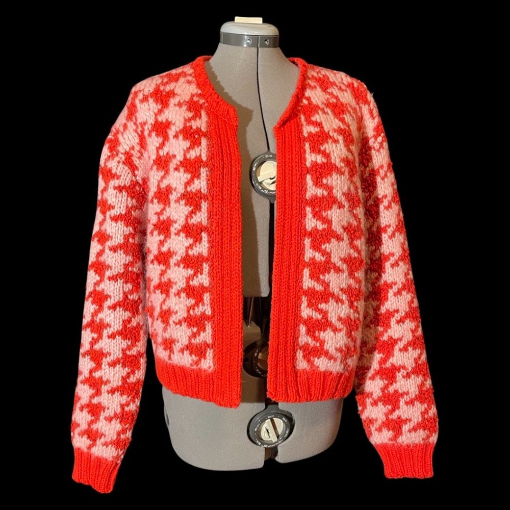 Zara Herringbone Cardigan Sweater